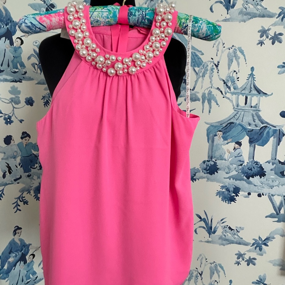 Lilly Pulitzer Dressy Top with Faux Pearls